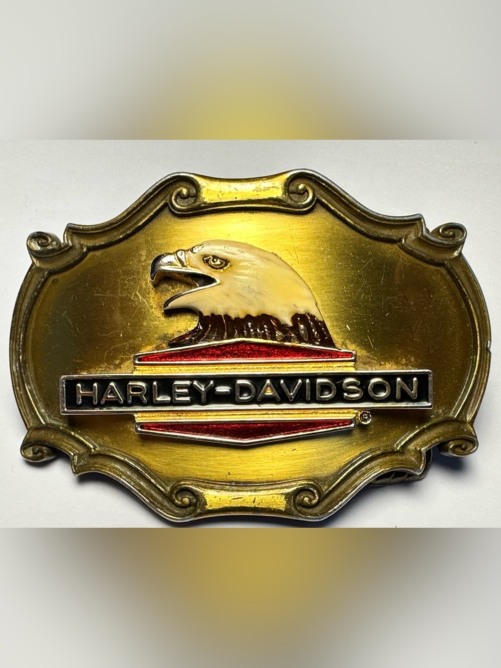 RARE AUTHENTIC VINTAGE 1978 HARLEY-DAVIDSON BELT BUCKLE BY RAINTREE BIKERCORE